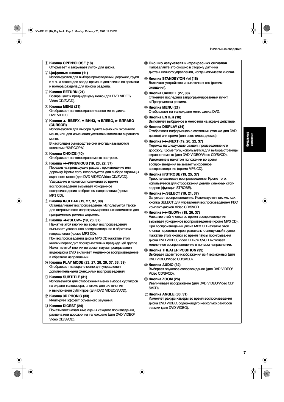 На ча л ьные св ед ен и я...